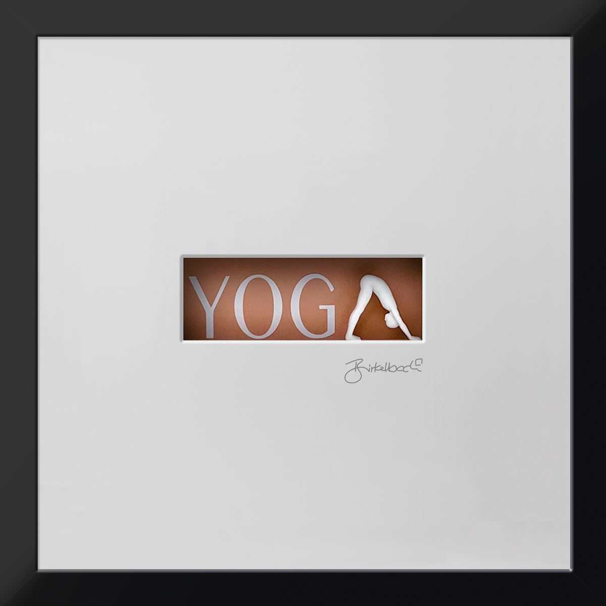 Geschenk 3D-Objektbild 'Yoga', Rahmen Schwarz